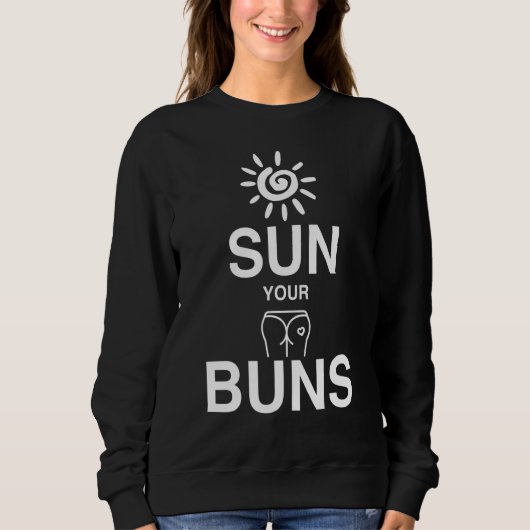 Sun Buns Tanning Summer Beach Urlaub Sweatshirt (Vorderseite)