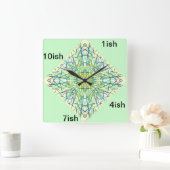 Sun Burst ish Wall Clock Quadratische Wanduhr (Zuhause)