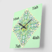 Sun Burst ish Wall Clock Quadratische Wanduhr (Winkel)