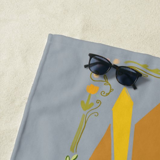 Sun Burst + Patina Florals Strandtuch (Beispiel)