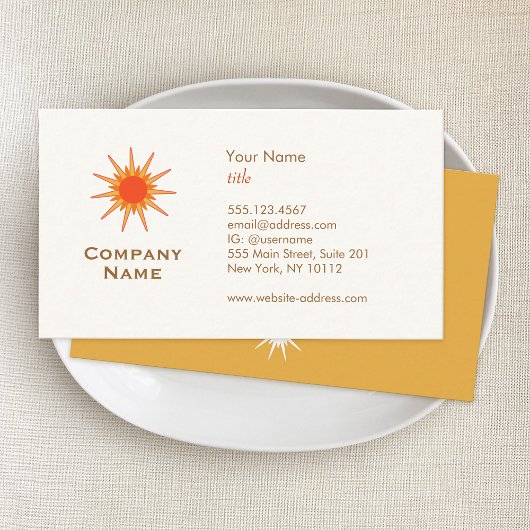 Sun Business Cards Visitenkarte