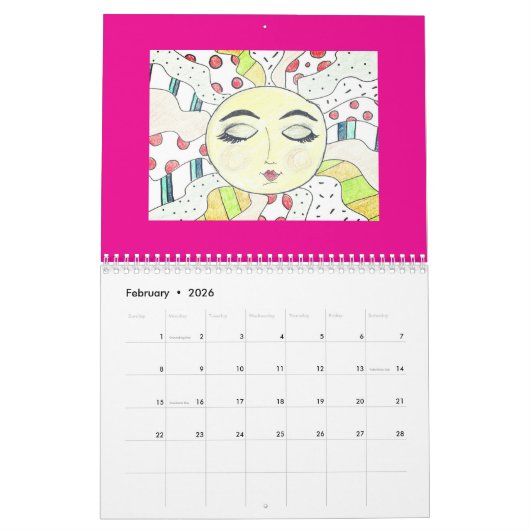 Sun Calendar - Wählen Sie Ihr Startdatum aus! Kalender (Feb 2026)