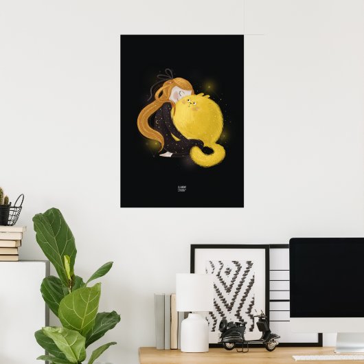 SUN CAT von Alexandra Dikaia Poster (Heimbüro)