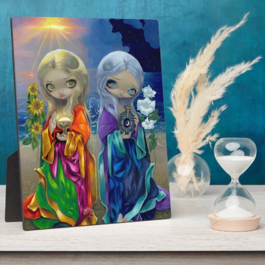 "Sun Child and Moon Child" Plaque Fotoplatte (Seite)