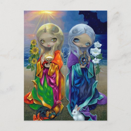 "Sun Child and Moon Child" Postkarte (Vorderseite)