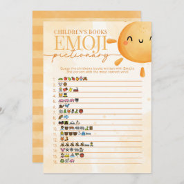Sun Children's Book Emoji Pictionary Shower Game Einladung
