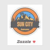 Sun City, Kansas Aufkleber (Blatt)