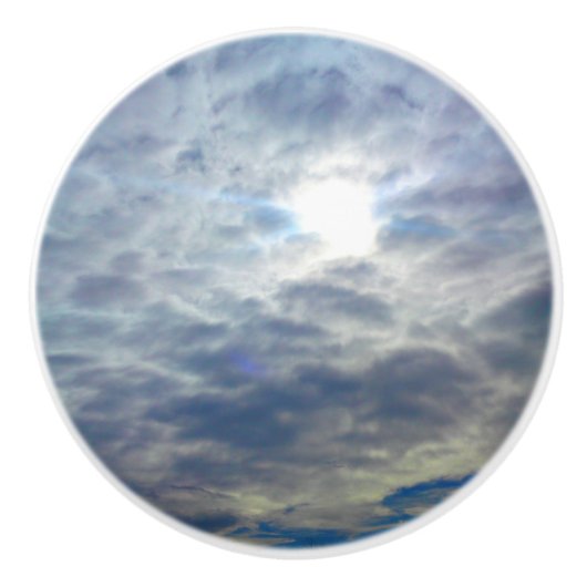 Sun Clouds Door Knob Keramikknauf (Vorderseite)