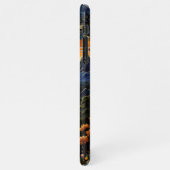 Sun Cloudy Mountain Pointillism Style iPhone Hülle (Linke Seite)