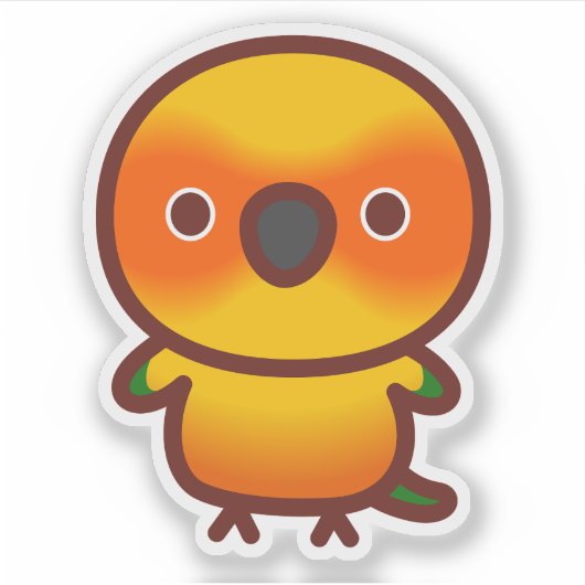 Sun Conure Aufkleber (Vorderseite)