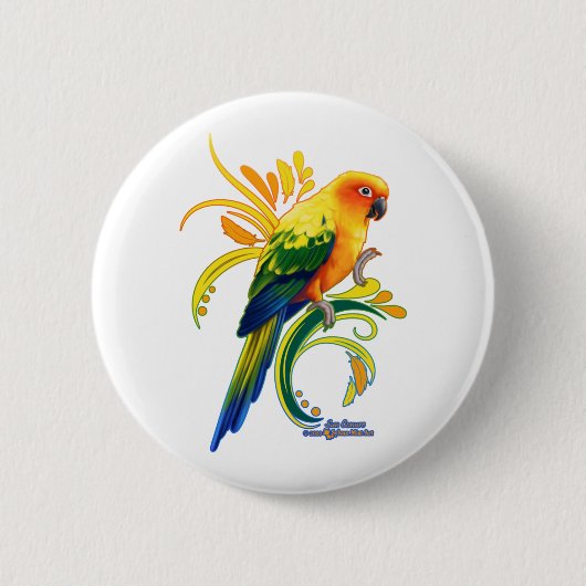 Sun Conure Button (Vorderseite)