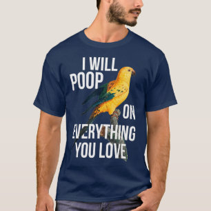 Sun Conure Exotic Bird Eigentümer Funny Parrot Pu T-Shirt
