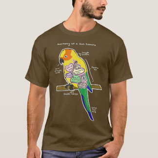 Sun Conure Funny Parrot - Anatomie einer Sonne T-Shirt
