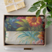 Sun Conure Parrot farbenfrohe Blume Decoupage Seidenpapier (Geschenk)