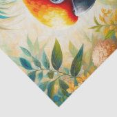 Sun Conure Parrot farbenfrohe Blume Decoupage Seidenpapier (Detail)