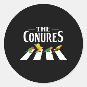 Sun Conure Parrot Fußgängerzone für einen sicheren Runder Aufkleber