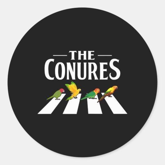 Sun Conure Parrot Fußgängerzone für einen sicheren Runder Aufkleber (Vorderseite)