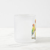 Sun Conure plappert mattierte GlasTasse nach Mattglastasse (Mittel)