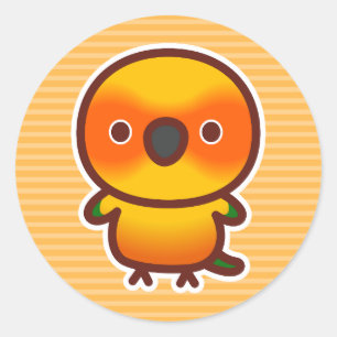 Sun Conure Runder Aufkleber