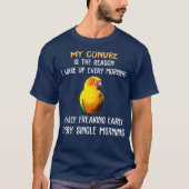 Sun Conure Shirt Grund Weckte früh aufrecht (Vorderseite)