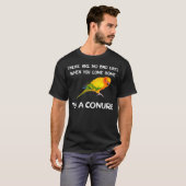 Sun Conure Shirt kommt Zuhause auf einen Congret P (Vorne ganz)
