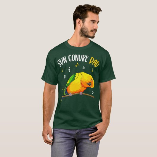 Sun Conure Vater Funny Parrot Bird Lover Men T-Shirt (Vorne ganz)
