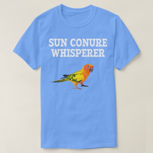 Sun Conure Whisperer Papagei Sonnenschutz T-Shirt (Design vorne)