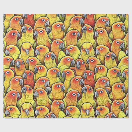 Sun Conures Geschenkpapier (Flach)