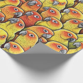 Sun Conures Geschenkpapier (Ecke)