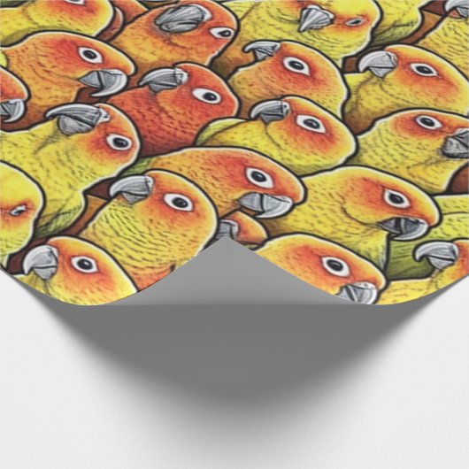 Sun Conures Geschenkpapier (Ecke)