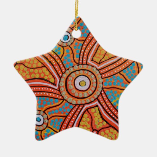 Sun Corroboree Keramik Ornament (Vorne)