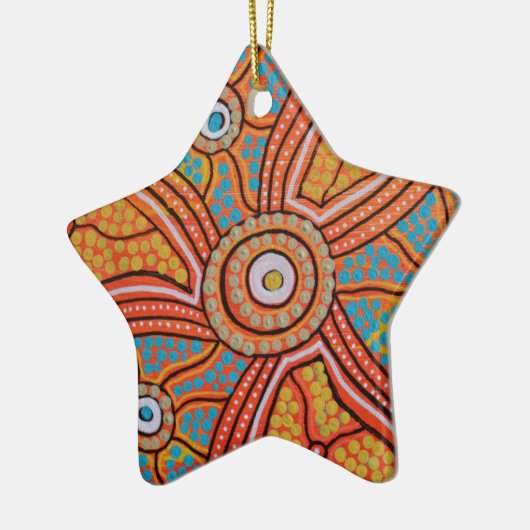 Sun Corroboree Keramik Ornament (Links)