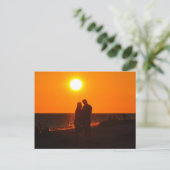 Sun Couple Silhouette Liebe Sanibel Sunset Postcar Postkarte (Stehend Vorderseite)