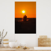 Sun Couple Silhouette Liebe Sanibel Sunset Poster (Küche)