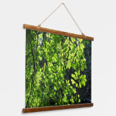 Sun Dappled Horse Kastanien Blätter Wandteppich Mit Holzrahmen (Gewinkelt)