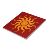 Sun Dark Red Tile - Klein Fliese (Seite)