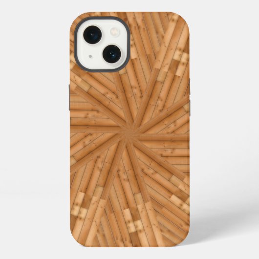 Sun Deck - Holz Sonnenbrust-Mosaik iPhone Hülle (Rückseite)