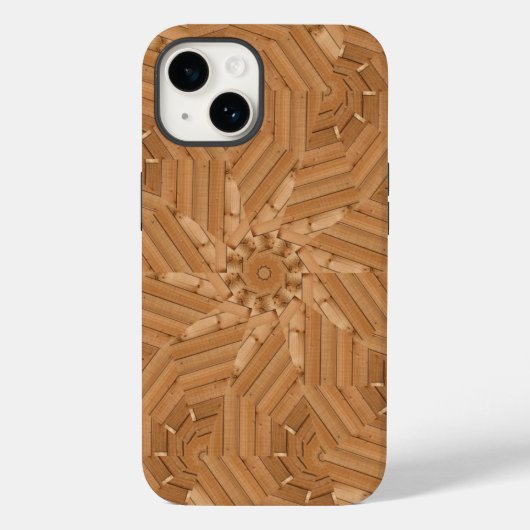 Sun Deck - Holz-Sternexplosion Mosaik Case-Mate iPhone Hülle (Rückseite)