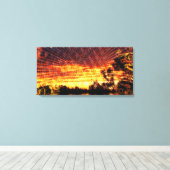 Sun Deco Sunset Fantasy Art Wrapped Canvas Leinwanddruck (Insitu (Holzboden))
