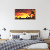 Sun Deco Sunset Fantasy Art Wrapped Canvas Leinwanddruck (Insitu (Schlafzimmer))