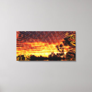 Sun Deco Sunset Fantasy Art Wrapped Canvas Leinwanddruck