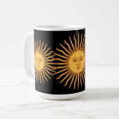 Sun des Mai-Inka-Symbol-Goldes Sun stellen Kaffeetasse (Vorderseite Links)