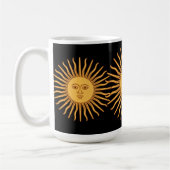 Sun des Mai-Inka-Symbol-Goldes Sun stellen Kaffeetasse (Links)