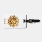 Sun-Design mit Kontaktinformationen Gepäckanhänger (Vorderseite horizontal)