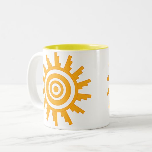 Sun Design Zweifarbige Tasse (Vorderseite Links)