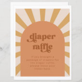 Sun Diaper Raffle Sign | Gold Sun Baby Dusche (Vorne/Hinten)