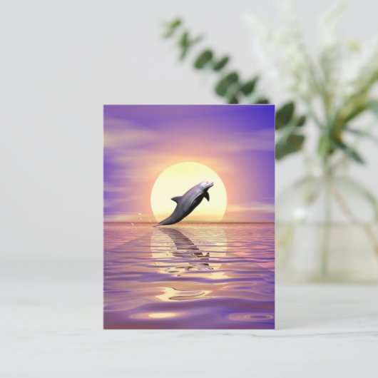 Sun Dolphin Postkarte (Stehend Vorderseite)