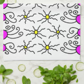 Sun Doodle Art Geschirrtuch (Gefaltet)