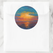 Sun Down II Runder Aufkleber (Tasche)
