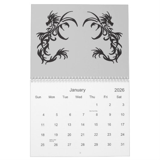 Sun-Drachen Kalender (Jan 2026)
